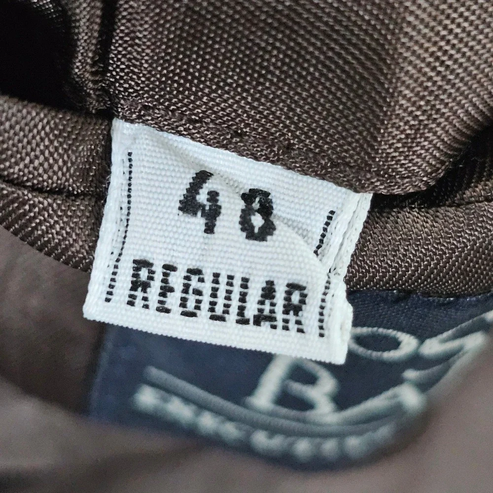Jos. A. Bank Executive Collection Brown Glen Plaid Wool Blazer Sport Coat 48R